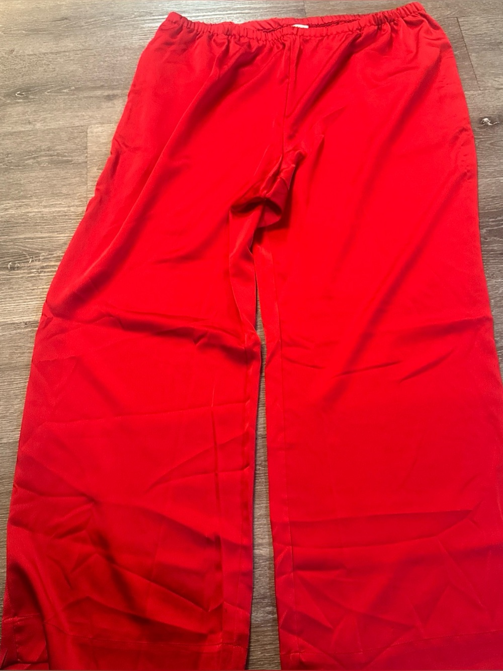 NWT A New Day Women’s Red Elastic-Waist Satin Pull On Pants Size 1XR